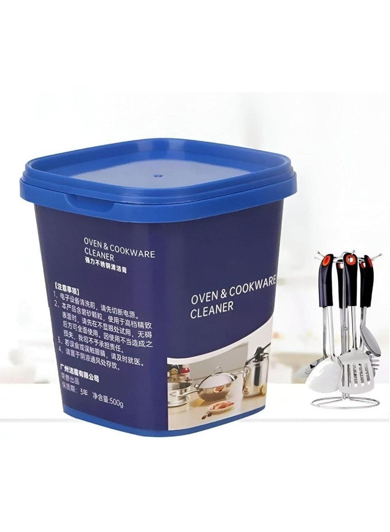 Kitchen and bathroom cleaner paste for removing grease, 500g, suitable for cleaning surfaces and tiles, 2 packs of product R - Image 3